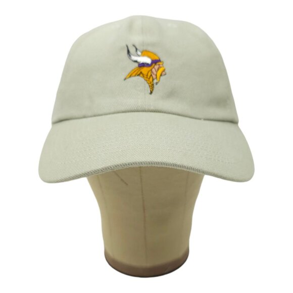 NFL Minnesota Vikings Football Adjustable Size Strapback Cap Baseball Hat Khaki - Picture 9 of 13